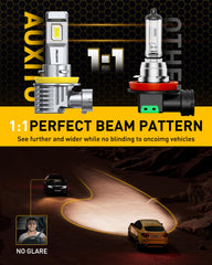 Auxito H11 9005 LED bulbs 50,000-hour lifespan for lasting performance