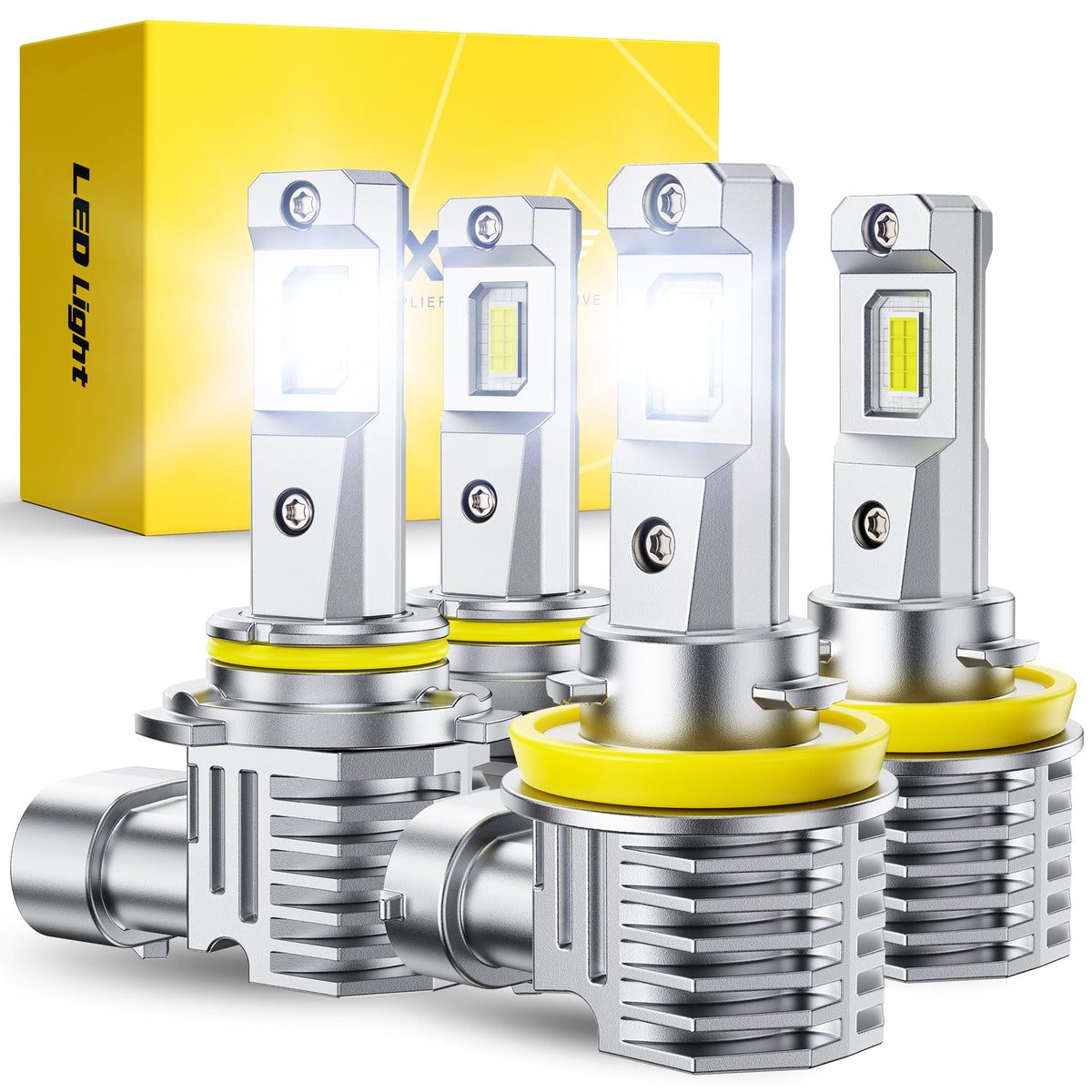 Auxito H11 9005 LED bulbs with bright output for safer night driving