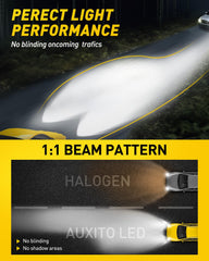 AUXITO H7 delivers up to 600% brightness to improve night road perception.