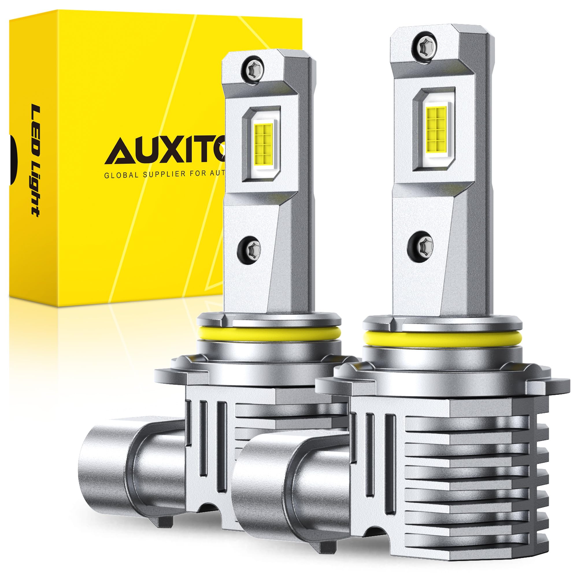 Auxito HB4 LED bulb front view for easy plug-and-play installation
