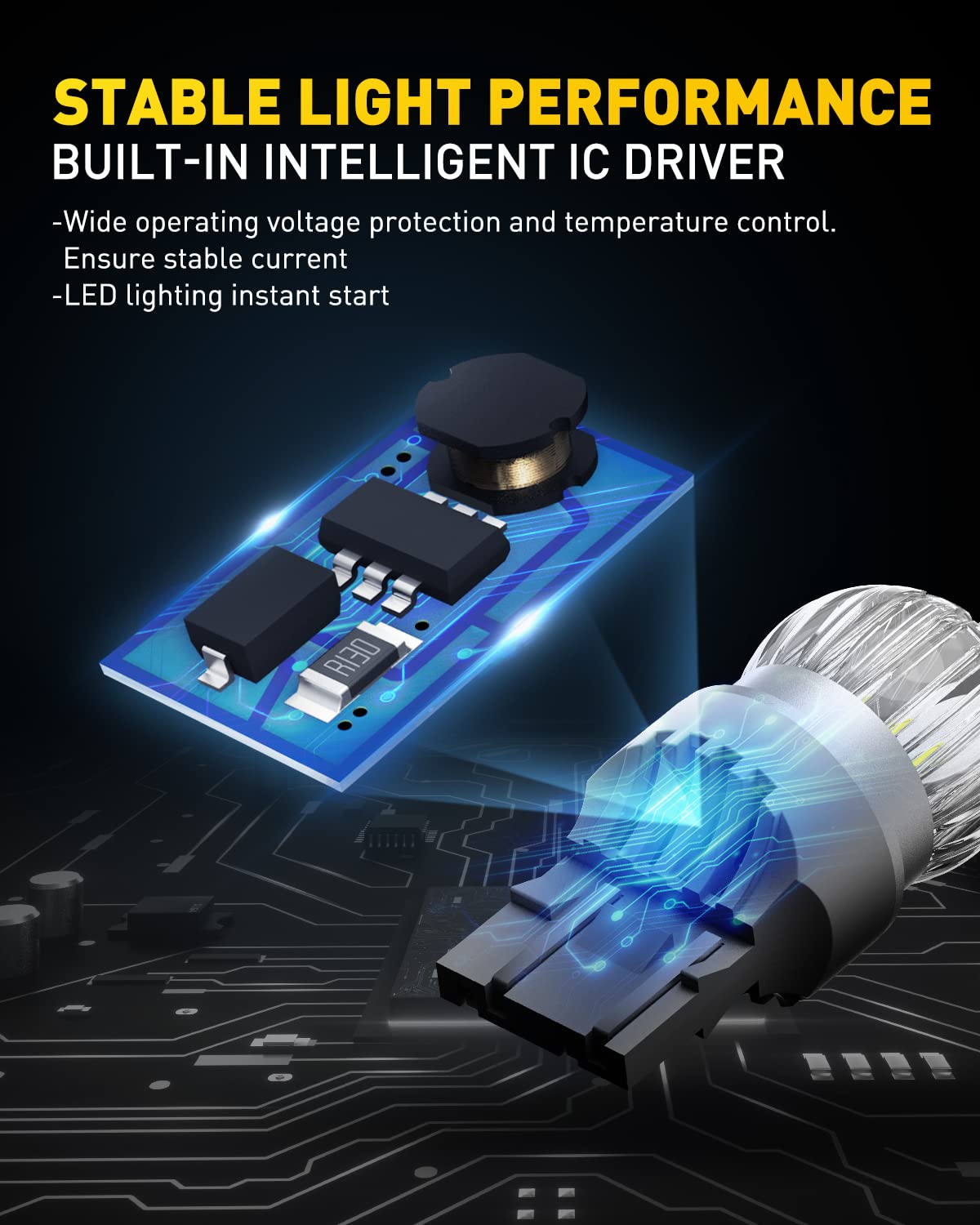 AUXITO aluminum body for optimal heat dissipation in red LED bulbs
