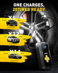 AUXITO LCD display reads tire pressure for easy inflation decisions.