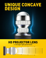 Auxito compact housing LED bulb designed as halogen replacement in red