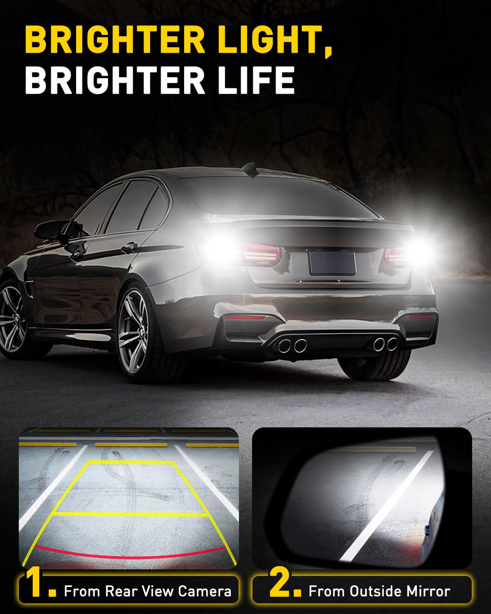 Easy install: no wiring changes or decoders required with AUXITO LED reverse lights.