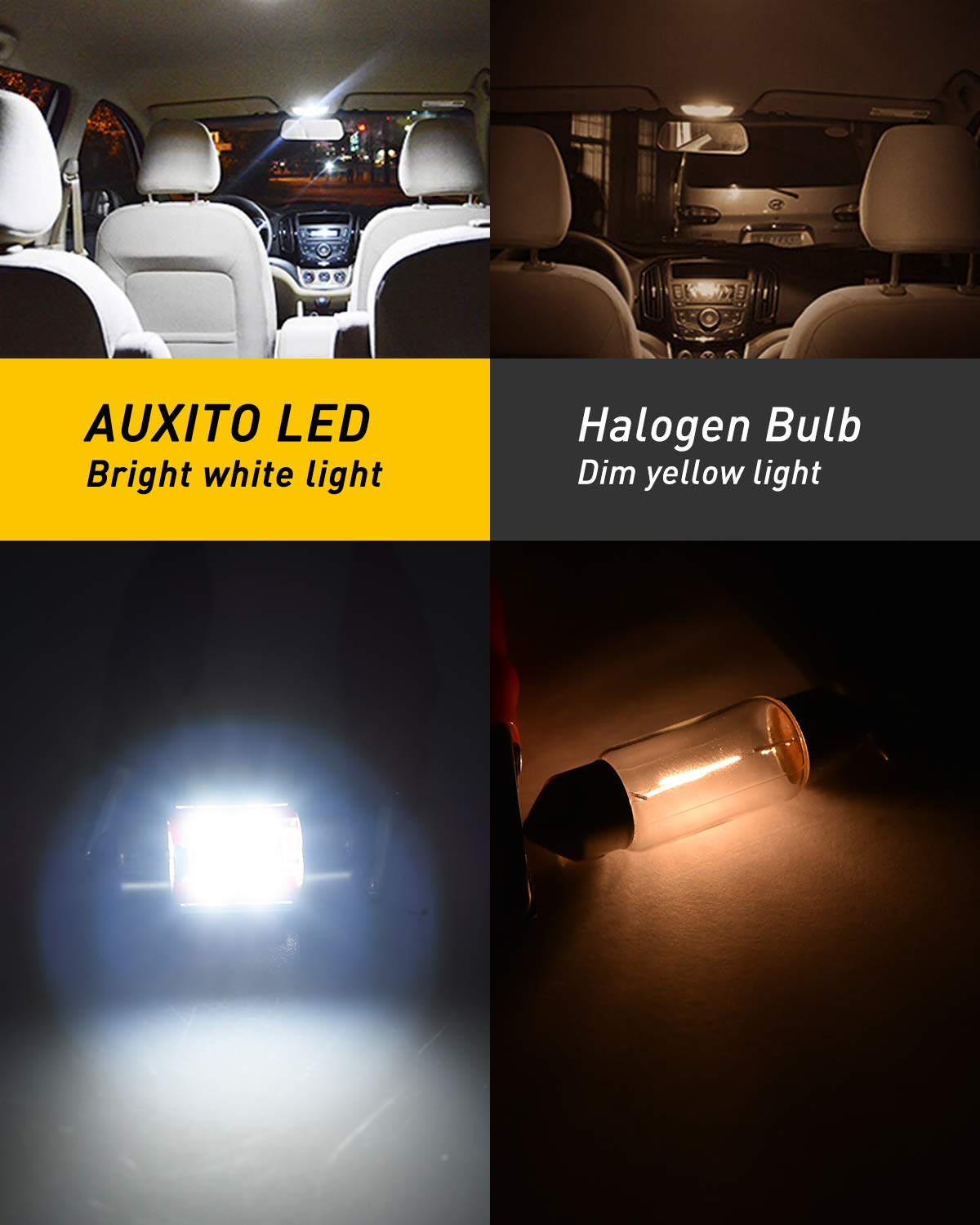 AUXITO license plate light delivering CANBUS-compatible illumination