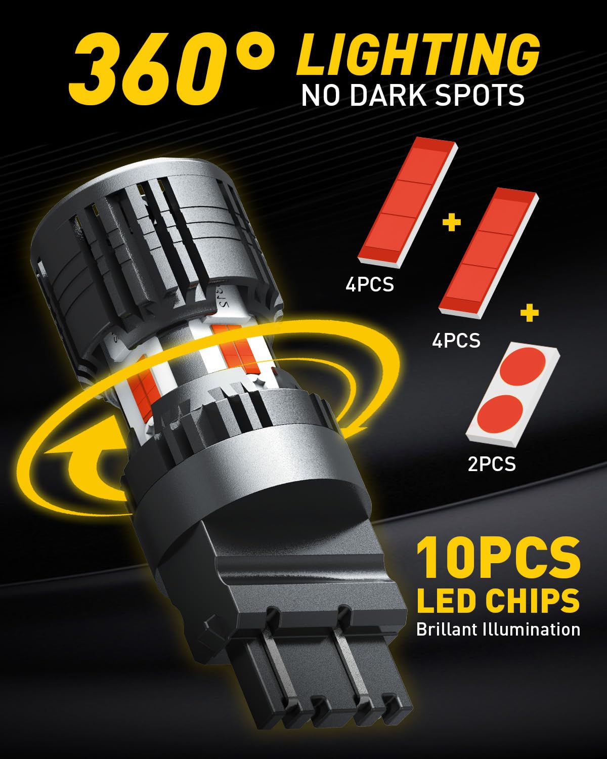 AUXITO pack of 2 CANBUS red LED bulbs for brake and tail lights