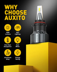 Close up of AUXITO PSX26W fog light beam pattern showing precise filament placement.