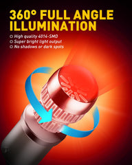 AUXITO red 1156 LED bulb offering strong brake and tail light performance