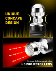 AUXITO T25 solid red tail light provides clear, continuous signaling