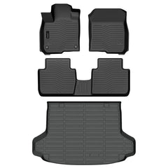 Auxko all-weather floor mats front view showing precise fit and anti-slip design.