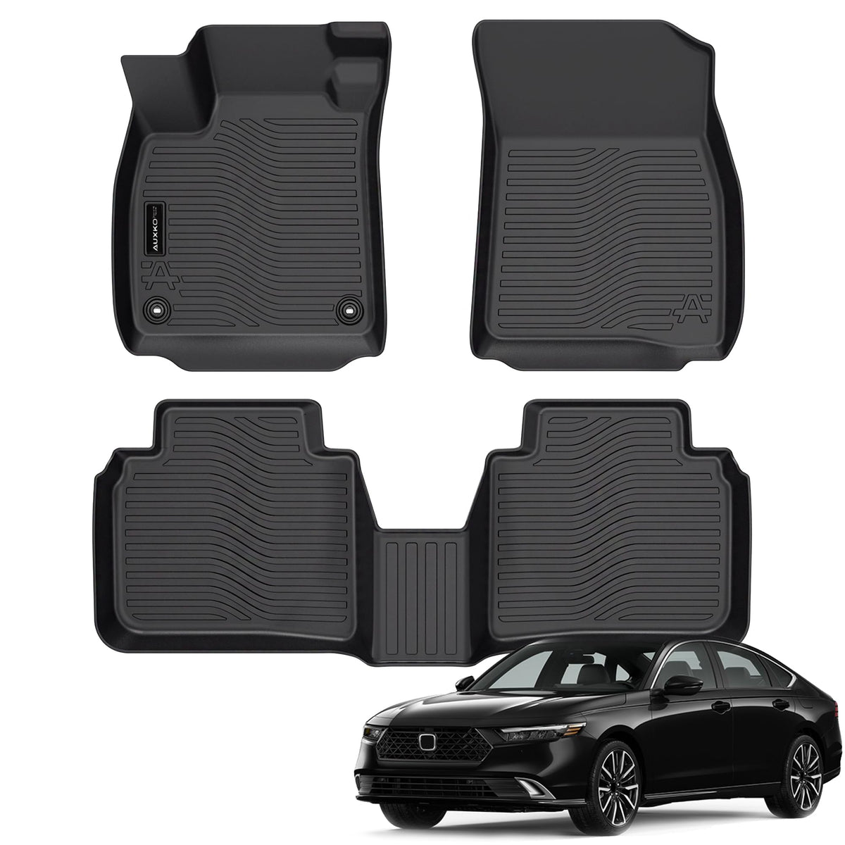 AUXKO all weather floor mats for Honda Accord with precise fit and full coverage