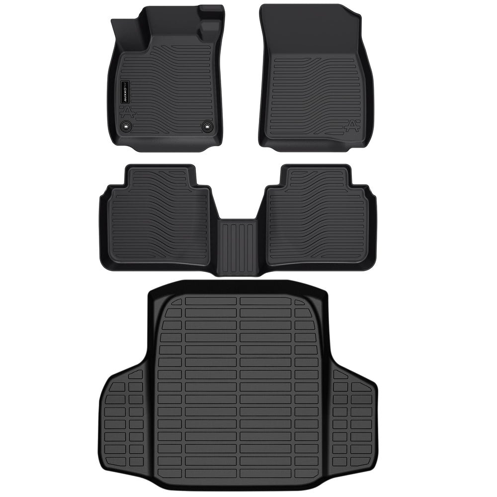 Auxko all-weather floor mats for Honda Accord front fit precisely and protect the carpet.