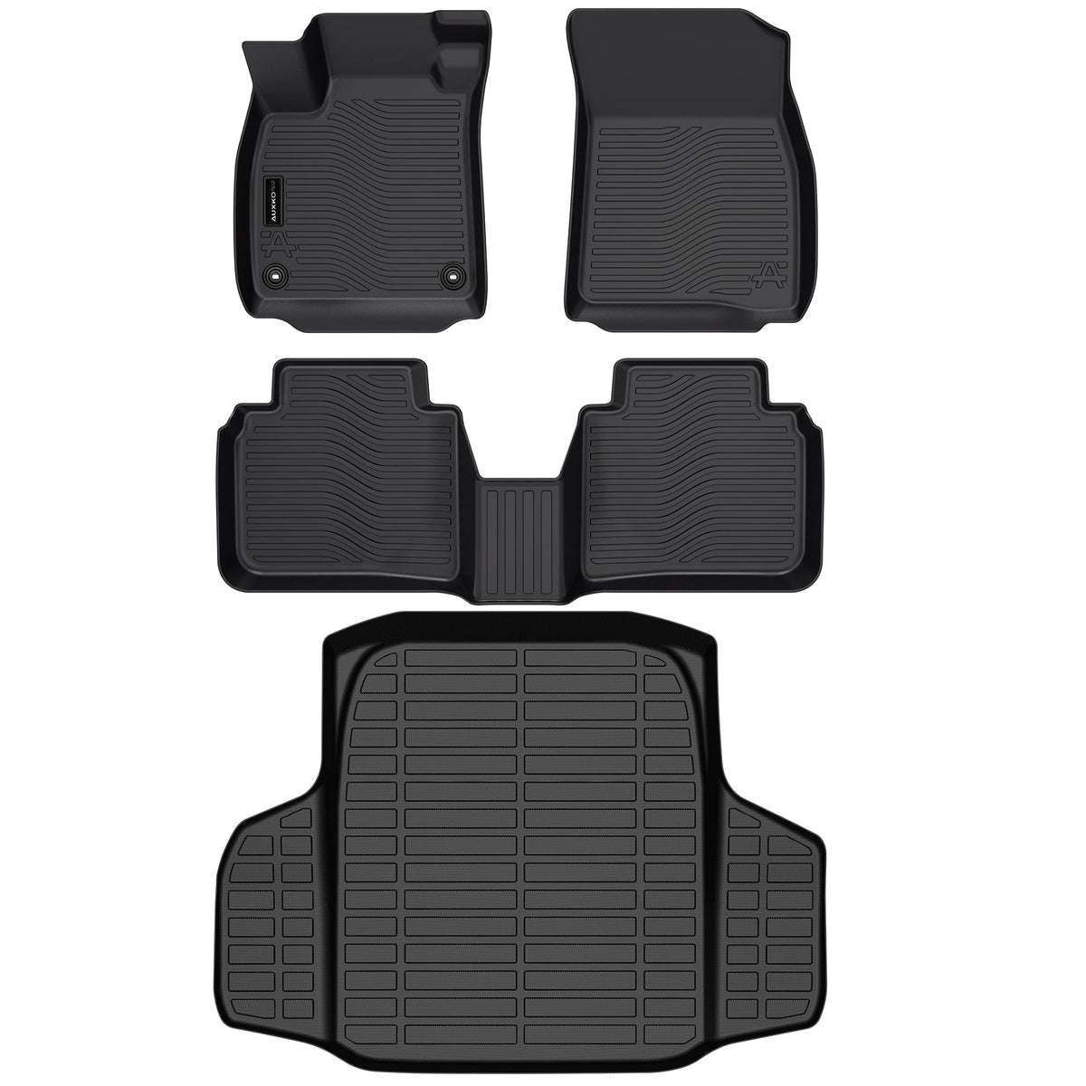 Auxko all-weather floor mats for Honda Accord front fit precisely and protect the carpet.