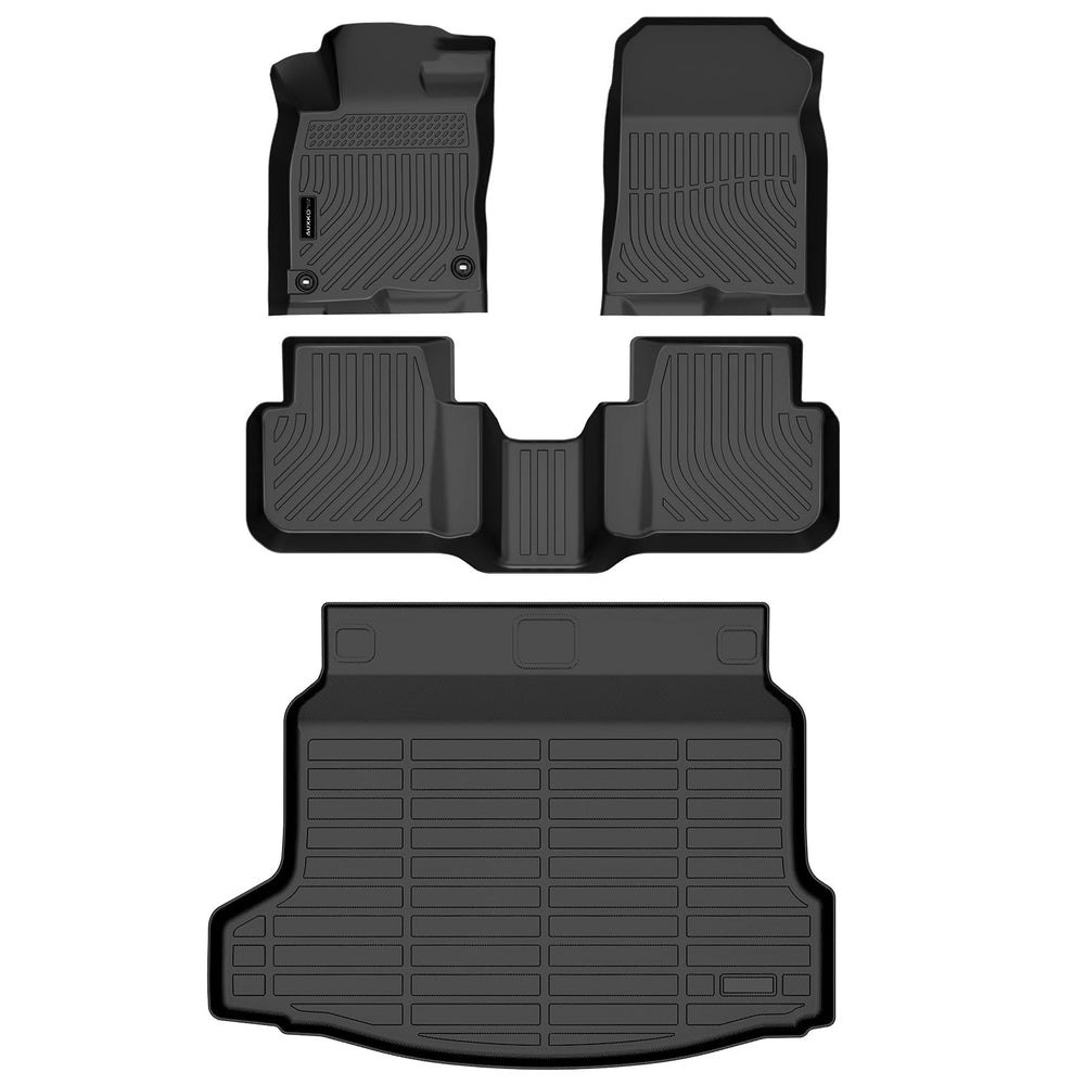 Auxko floor mats for Honda Civic Hybrid 2025-2026 rear—securely anchored to prevent shifting.