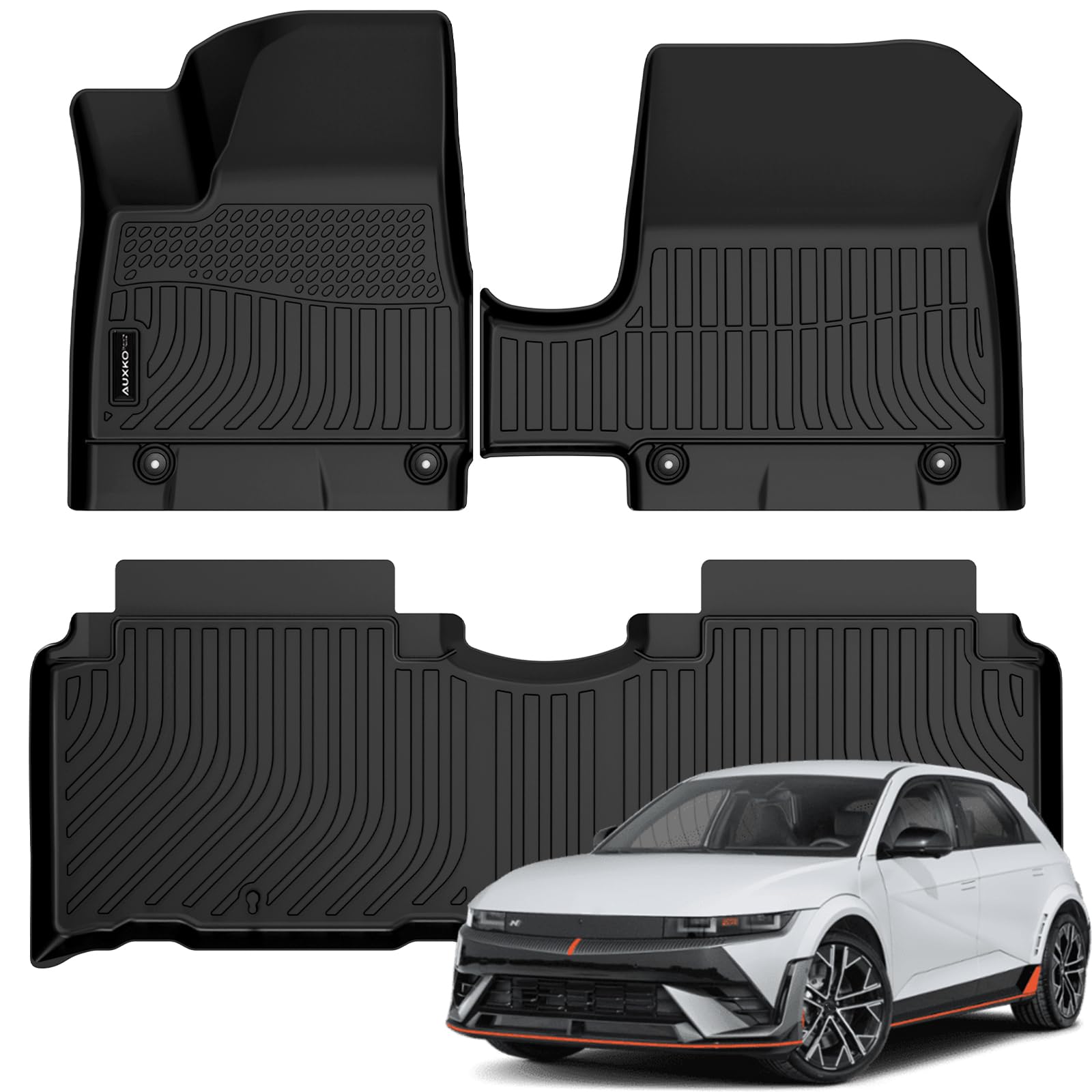 Auxko all-weather floor mats for IONIQ 5 front left coverage protect carpet and collect dirt