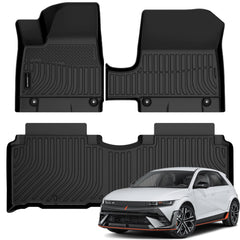 Auxko all-weather floor mats for IONIQ 5 front left coverage protect carpet and collect dirt