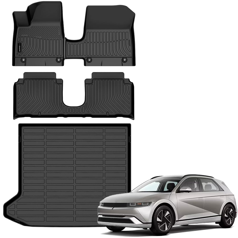 Auxko all-weather floor mats for Hyundai IONIQ 5 front with precise fit and protection