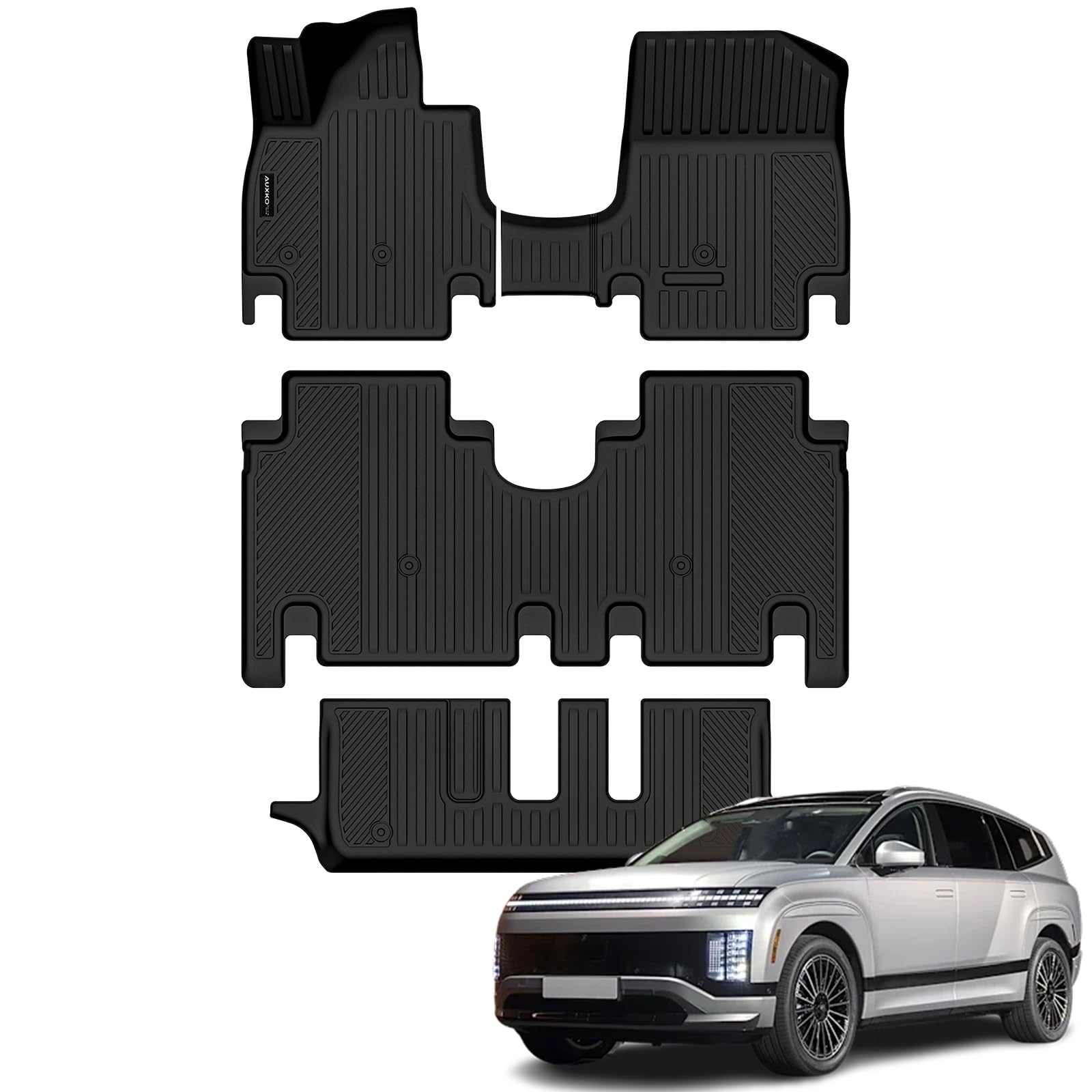 Auxko all-weather floor mats for IONIQ 9 provide tailored coverage and durable protection.
