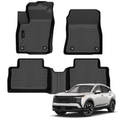 Auxko all-weather mats for Nissan Kicks; laser-fit coverage.