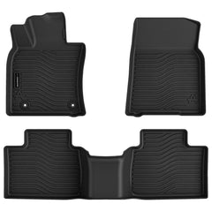 Auxko Camry all-weather mats driver side view highlighting secure retention system.