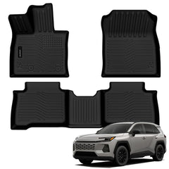 Auxko front view all-weather floor mats for Toyota RAV4 Hybrid 2026 protect interiors from dirt