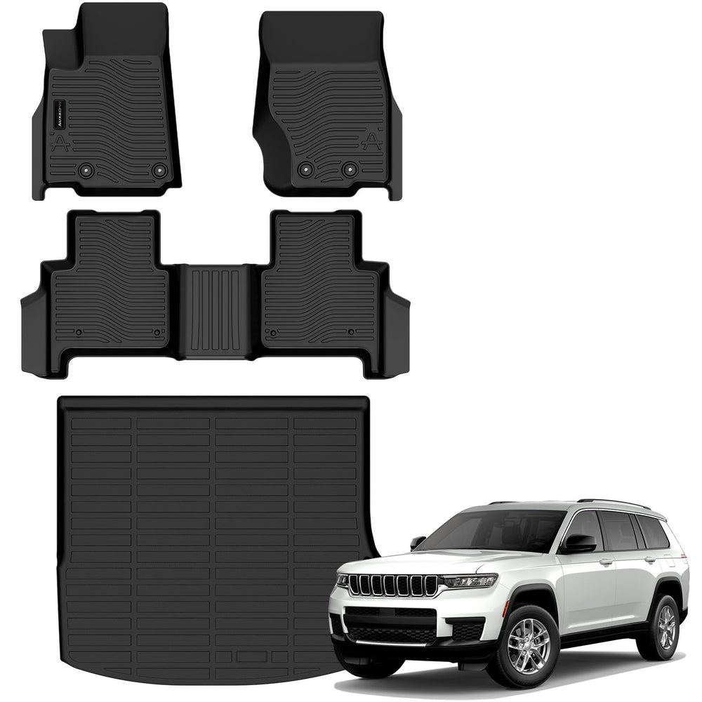 Auxko Grand Cherokee WL front mats with precise fit and durable protection.