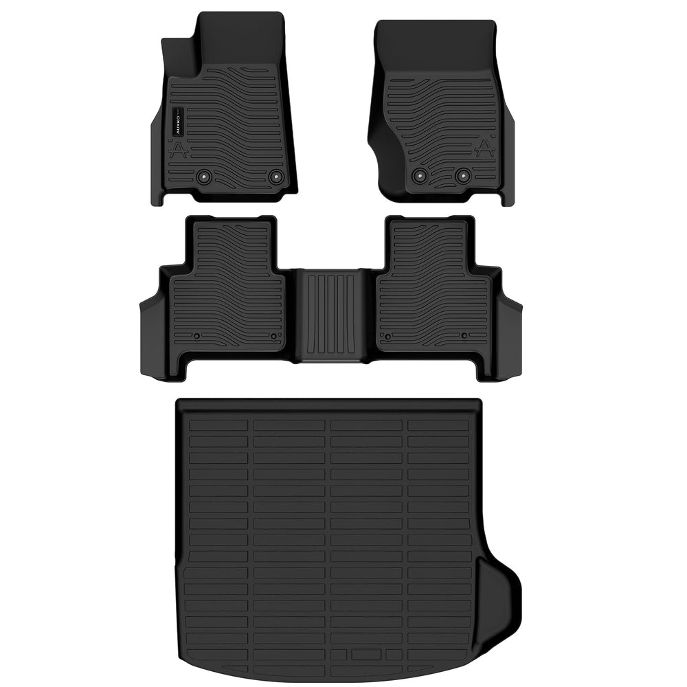 Auxko Grand Cherokee WL second-row mats shield seats from spills and mud.