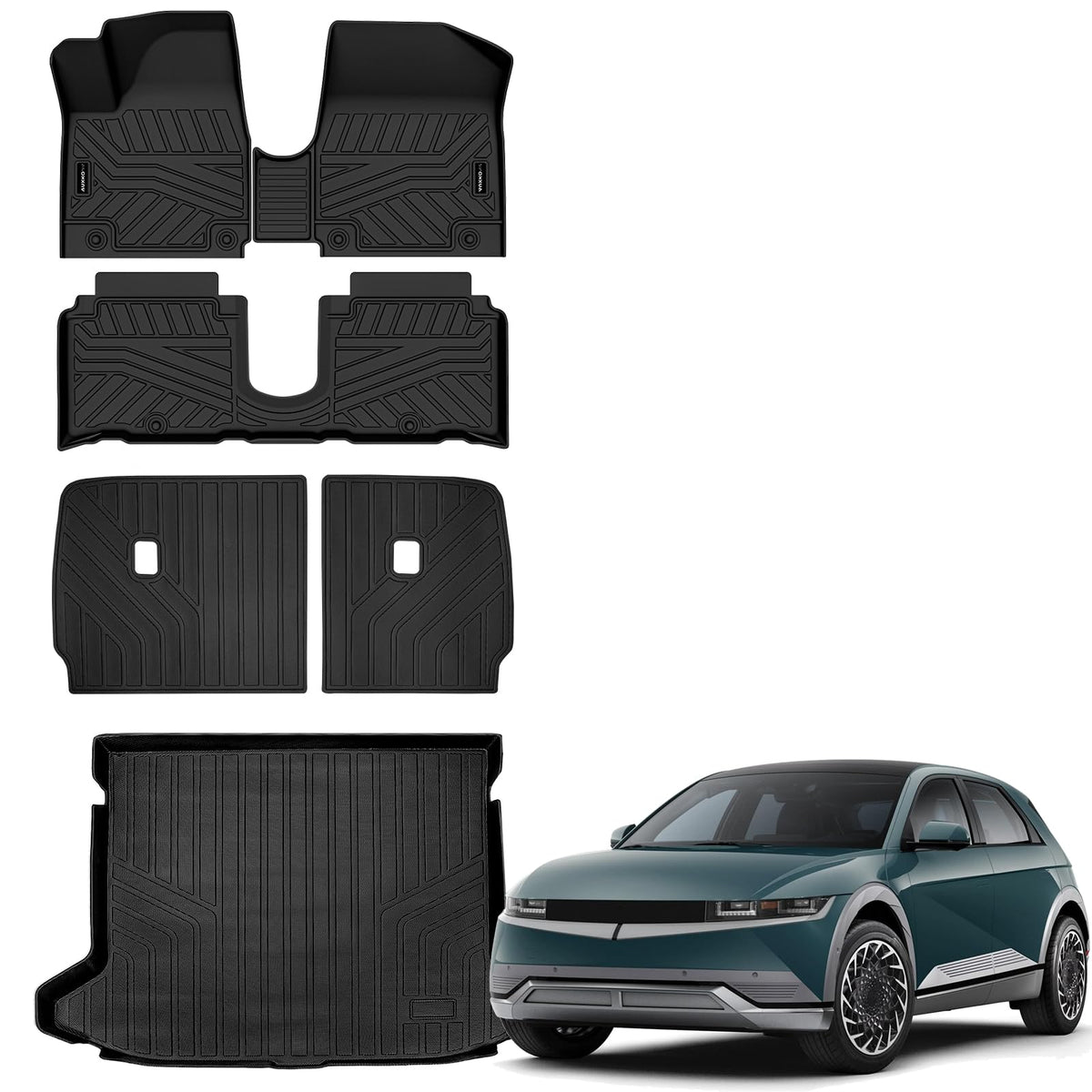 Auxko Hyundai Ioniq 5 front cargo mat with backrest for all-weather protection
