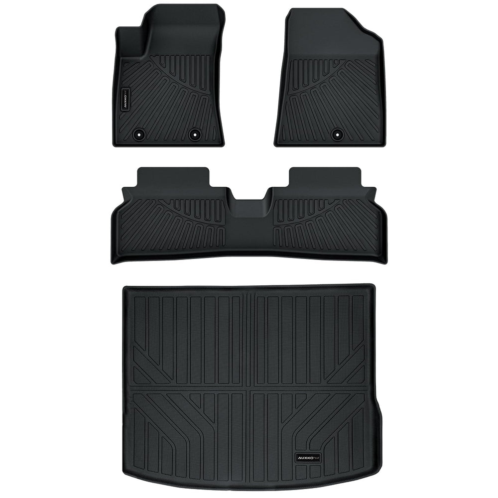 Auxko Kona EV rear floor mats guard against mud and moisture.