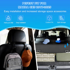 AUXKO cargo cover for Mazda CX-5 with noise-free, gapless fit