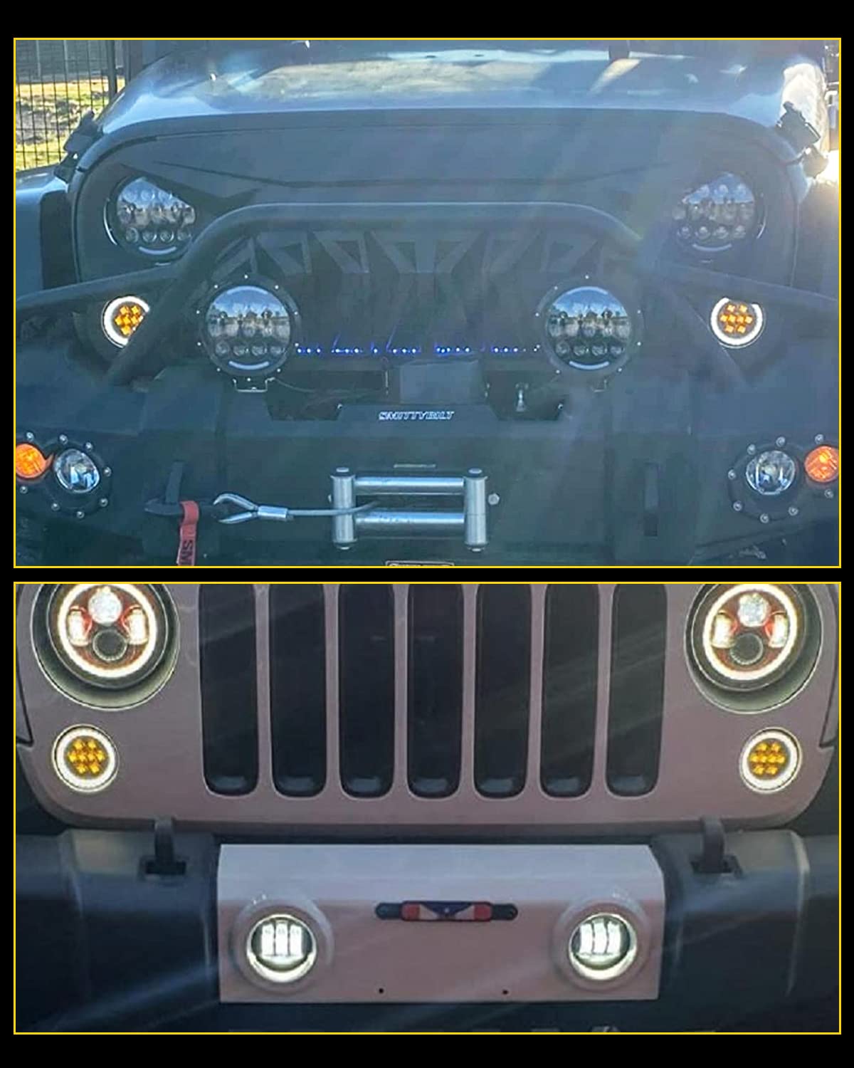 AUXLIGHT pack of 2 turn signals for Jeep Wrangler JK/JKU improves road presence.