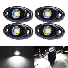 Auxmotec White Rock Light 4-pods illuminate the undercarriage for trail driving