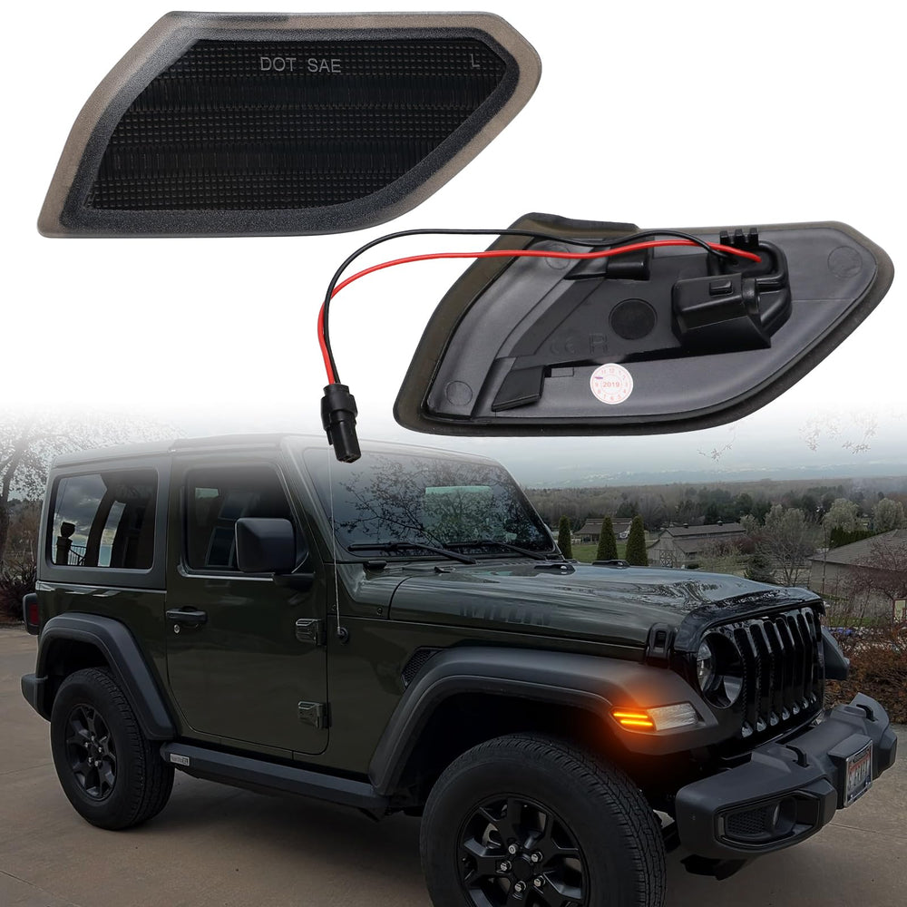 AUYICH Gladiator JT amber front marker lights improve daytime signaling and night driving safety.