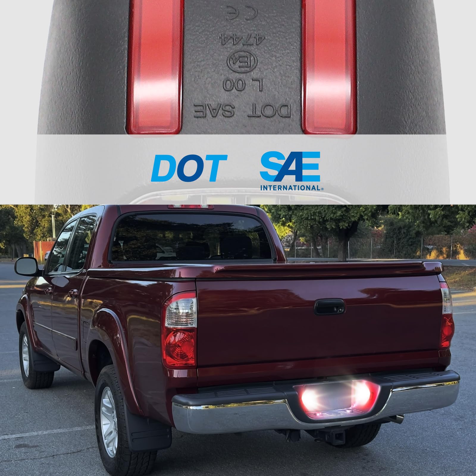 AUYICH white license plate light for Tundra improves night visibility.