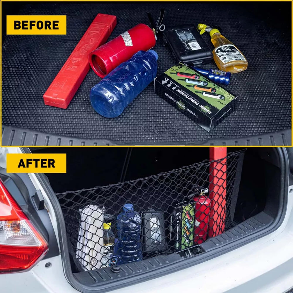 AuyNeas F-150 envelope net buckles secure the opening to prevent items from shifting.
