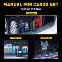 AuyNeas envelope cargo net with side storage bag for quick access gear.