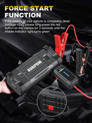 AVAPOW jumper cables with carry case for convenient on-site boosts.
