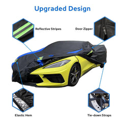 Avecrew Corvette cover reflective strips boost night visibility for safer parking