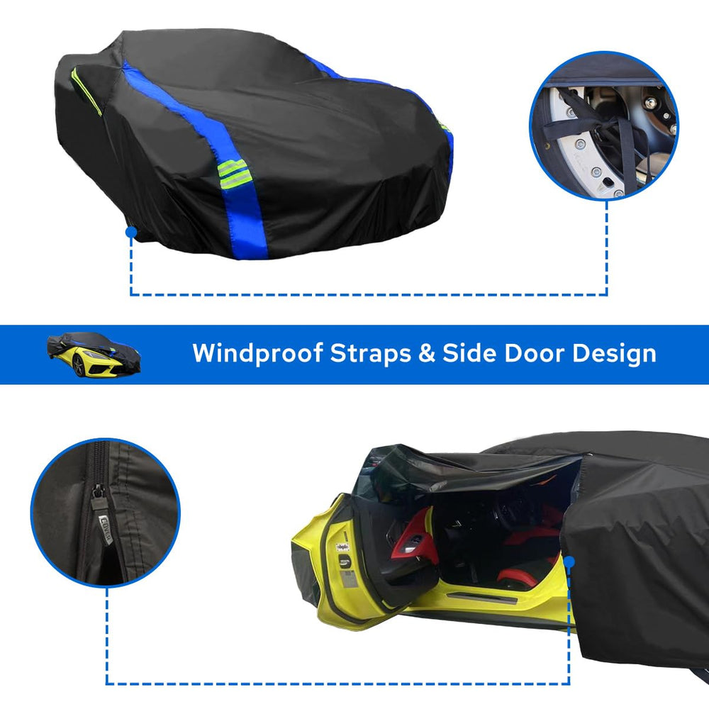 Avecrew Corvette cover windproof strap keeps cover secure in windy conditions