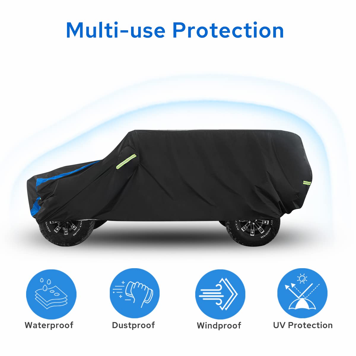 Avecrew UV-resistant Wrangler cover helps maintain exterior color and finish.