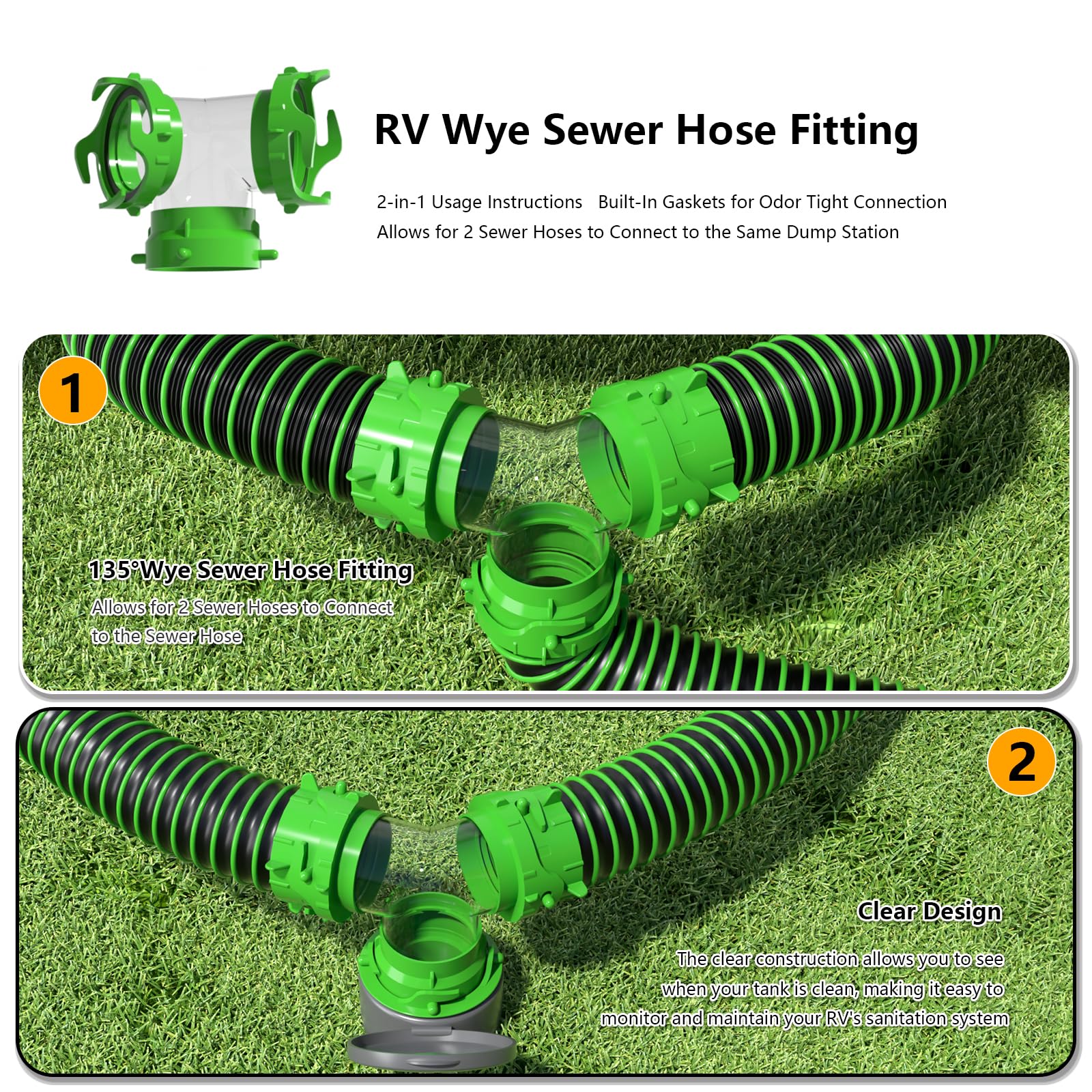 AVERONR clear elbow lets you monitor draining progress at a glance