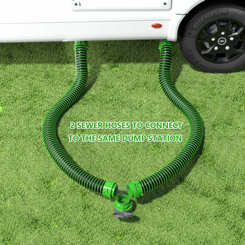 AVERONR fits four dump station inlet sizes for versatile RV compatibility
