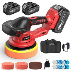 Avhrit cordless buffer polisher with 6inch backing plate for swirl-free car polishing.