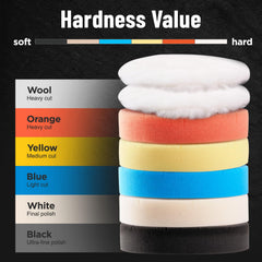 Avhrit orange heavy-cut pad closeup for oxidation removal and swirl reduction
