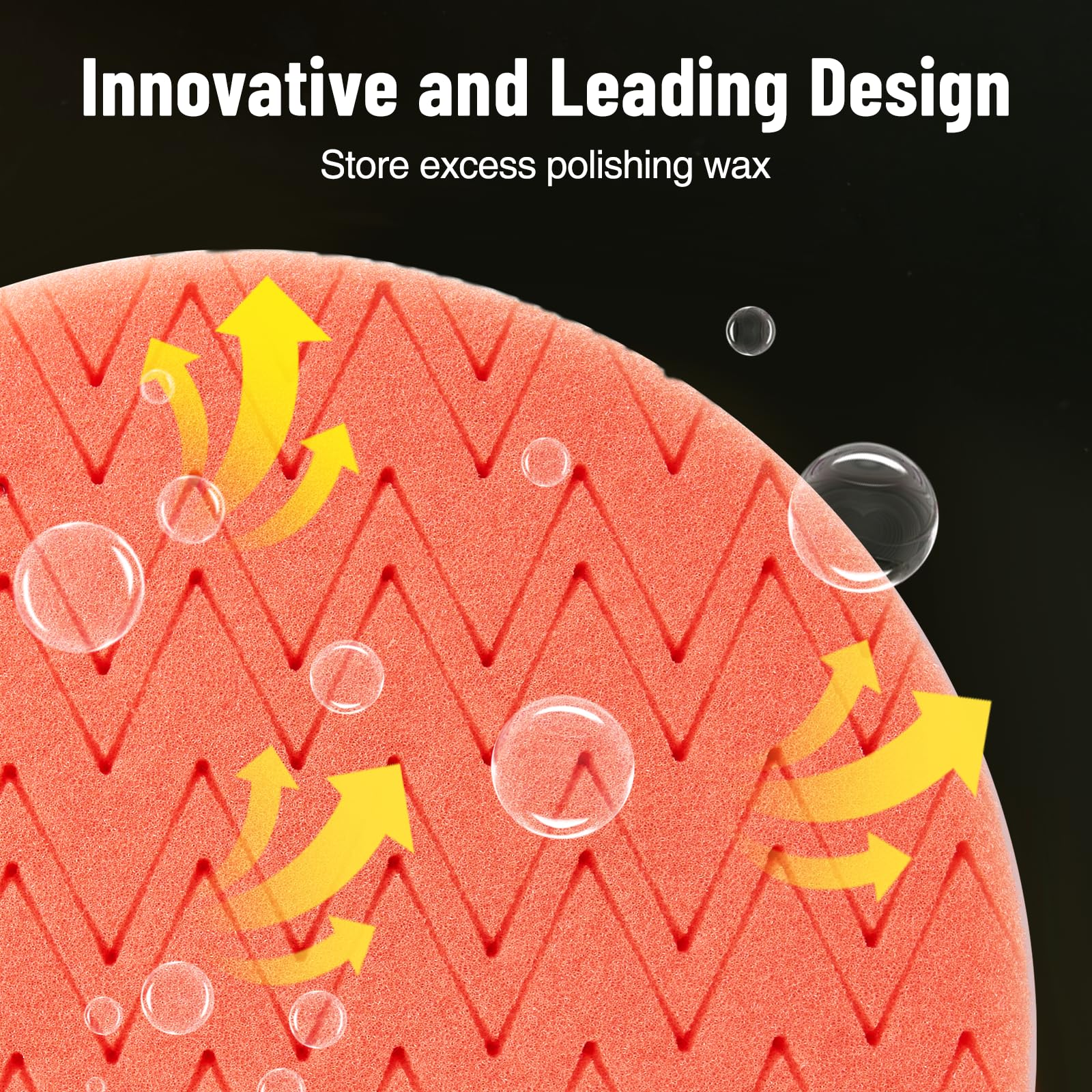 Avhrit yellow polishing pad closeup aiding swirl removal and mid-level polish