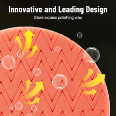 Avhrit yellow polishing pad closeup aiding swirl removal and mid-level polish