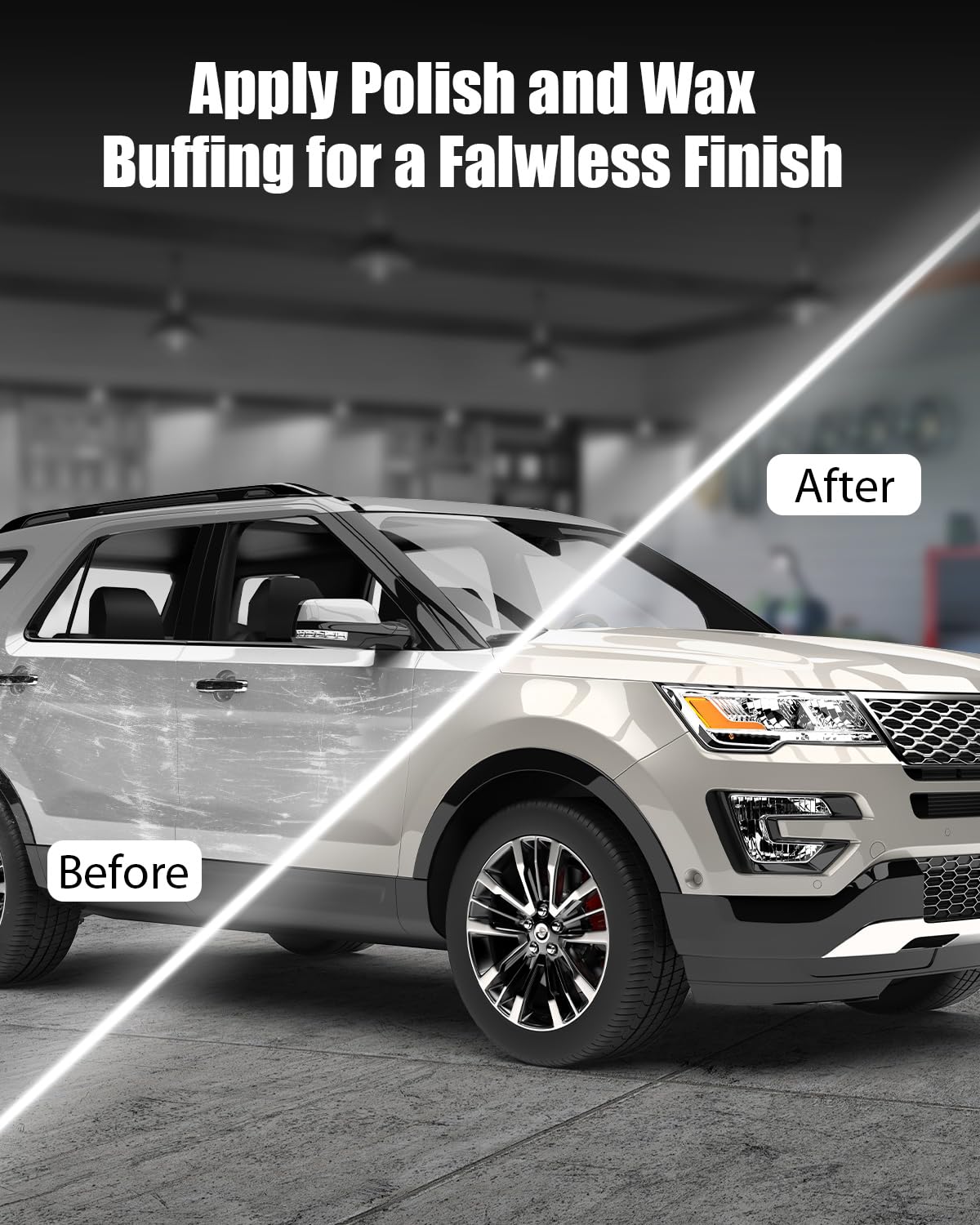 AVID POWER side handle offers improved control during detailing tasks.