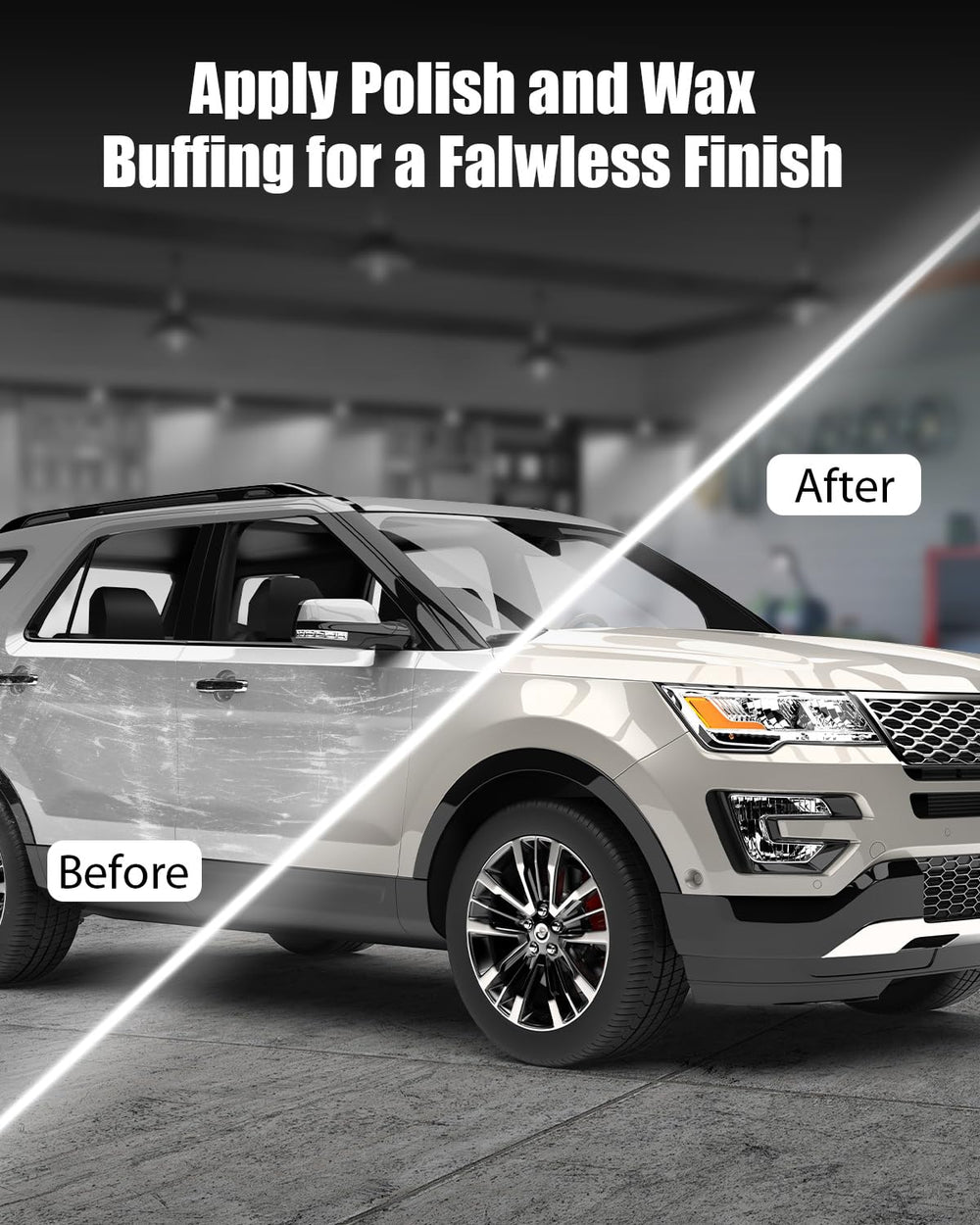 AVID POWER side handle offers improved control during detailing tasks.