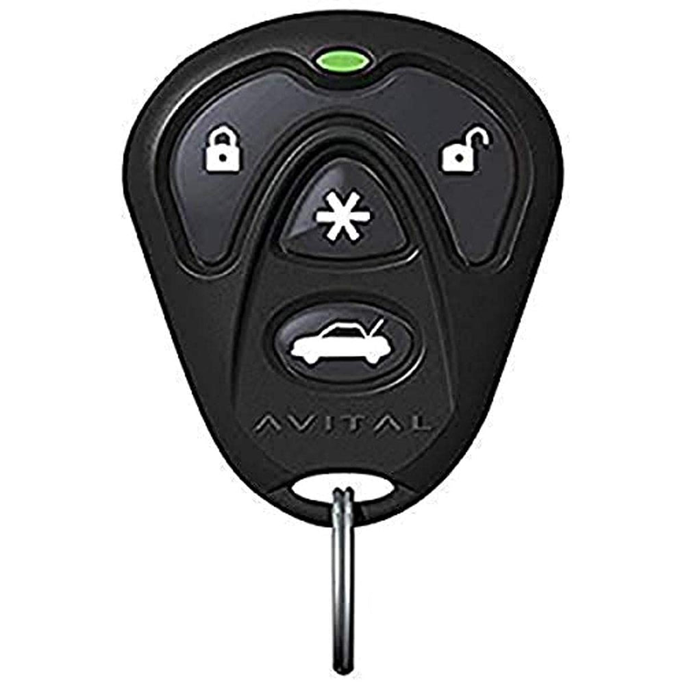 Avital 7143L remote front view enabling quick lock, unlock, and remote start