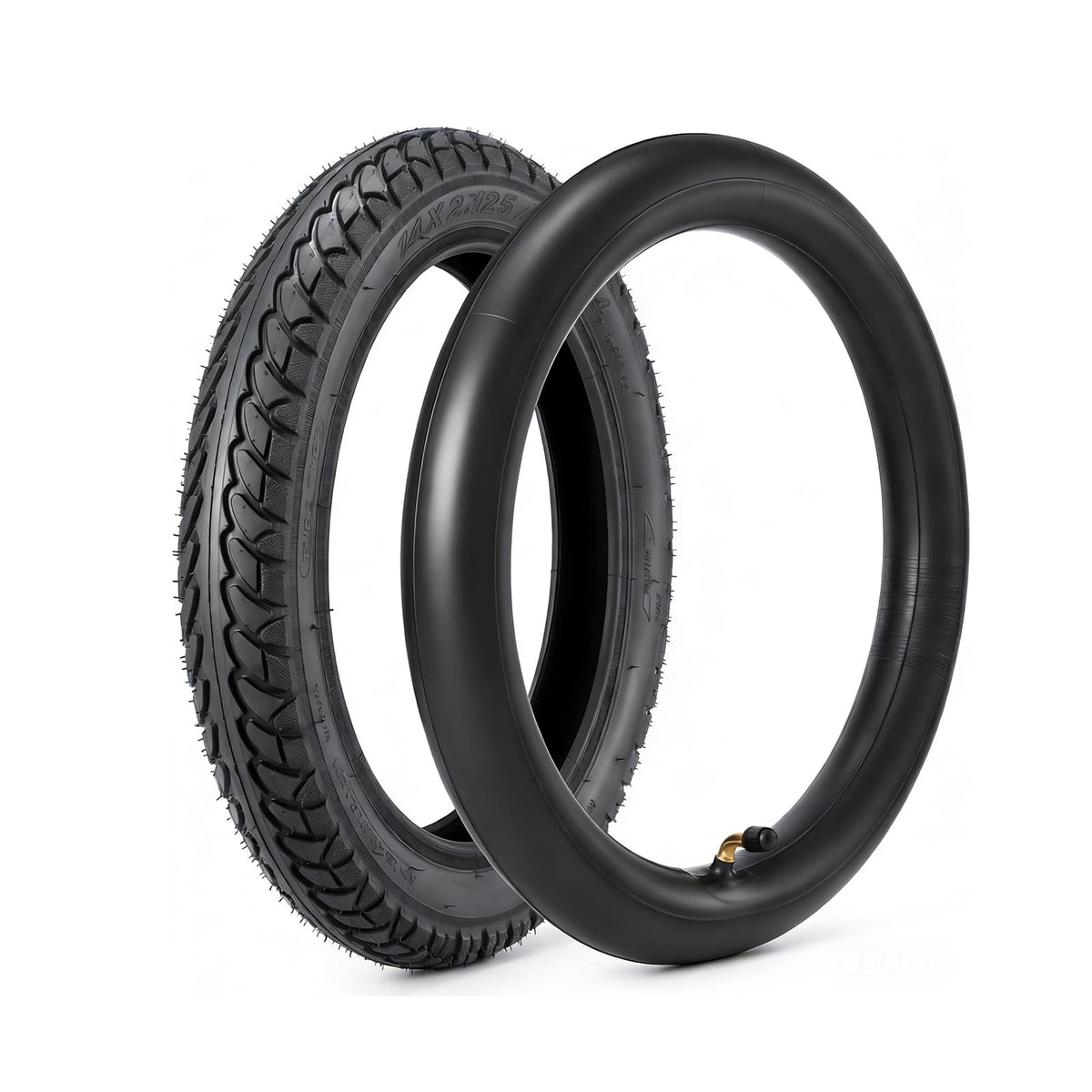 AVOKIN 14x2.125 tire shows rugged tread for rain and snow grip